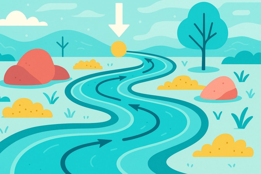 Неліктен өзендер түзу сызықпен ағып кетпейді? – ИнфоРадар 1