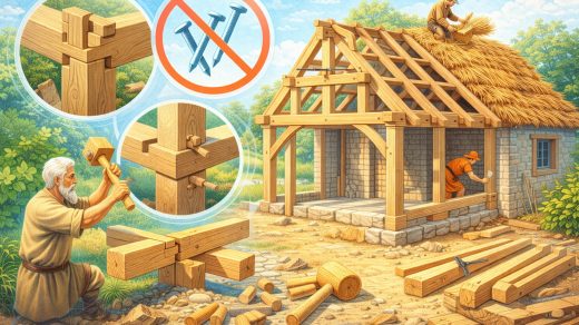 Как люди строили дома без гвоздей