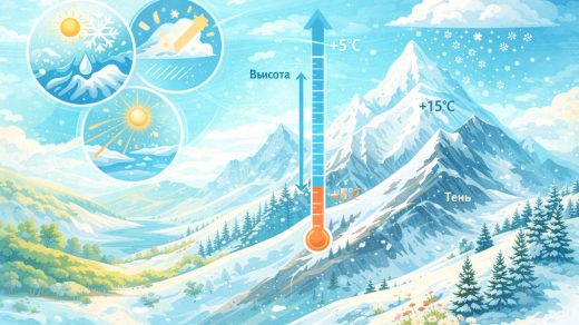 Неліктен тауларда қар ұзаққа созылады?