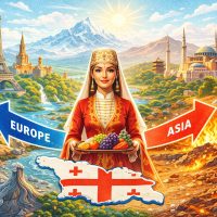 Грузия туралы 35 қызықты факт - Еуропа мен Азия арасындағы